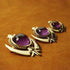 Amethyst beaded border khanda / adi shakti